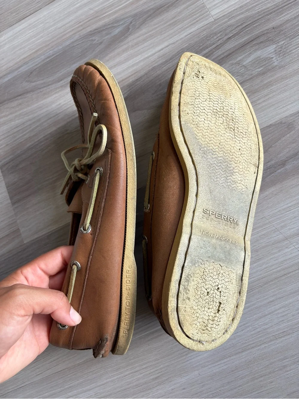 Sperry Brown Leather Boat Shoes